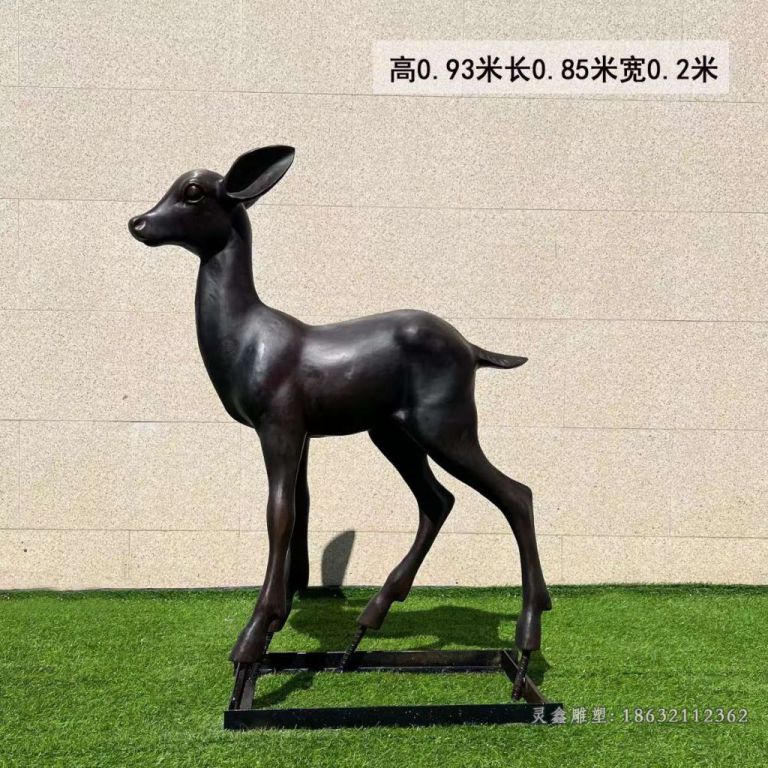动物鹿景观公园铜雕